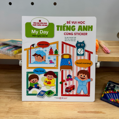Bộ sách “Bé Vui Học Tiếng Anh Cùng Sticker” 11 Cuốn My Day – Một ngày của tớ
